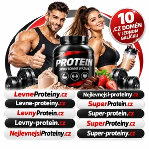 10 prémiových .CZ domén pro prodej proteinů, sportovní výživu a fitness e-shopy